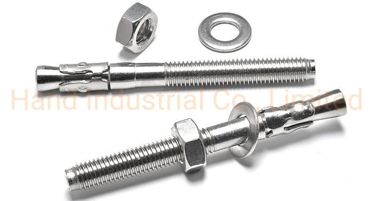 Stainless Steel Expansion Hex Washer Nut Bolt Heavy Duty Carbon Steel Zinc Coated Wedge Anchor Bolt for Concrete