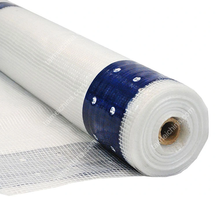 String Reinforced Poly Sheeting with White Eyelet Bands